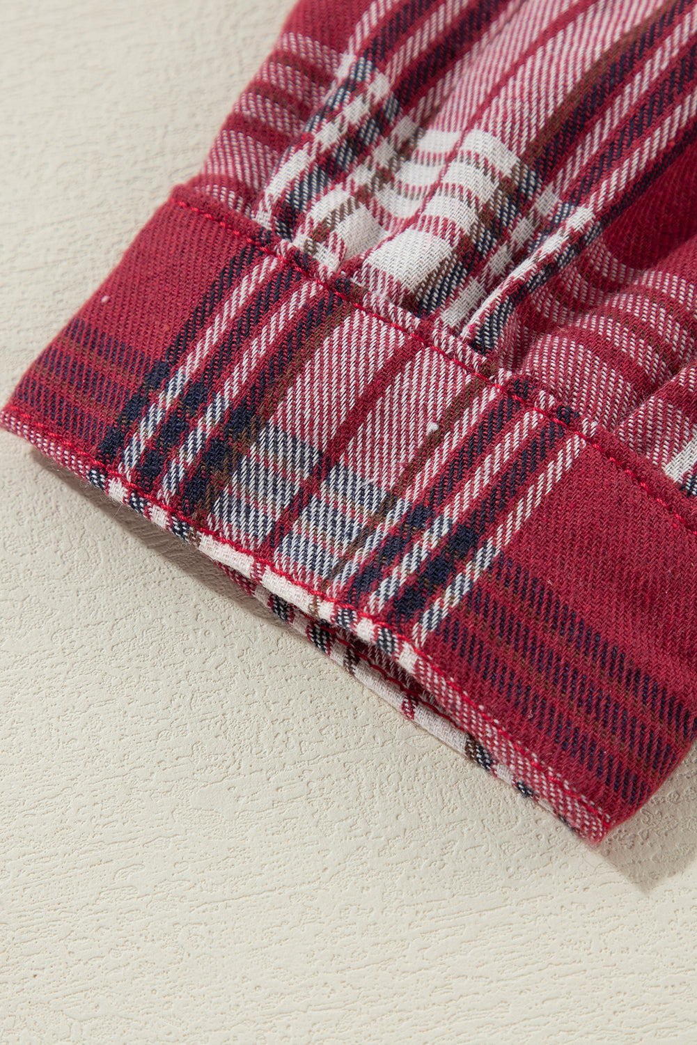 Long Sleeve Denim and Flannel Button-down Jacket
