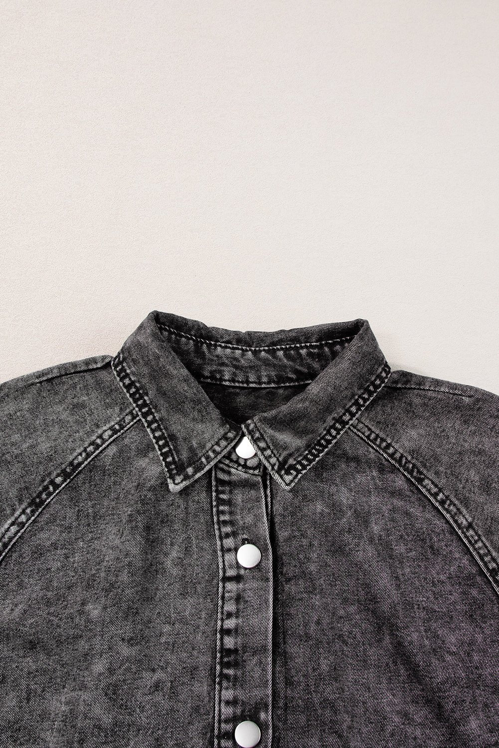 1/2 Sleeve Button-down Denim Jean Dress