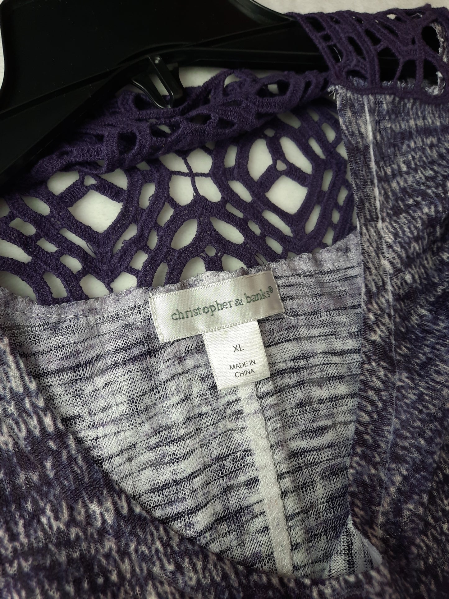 Christopher & Banks Purple Tie-Dye Women's Top