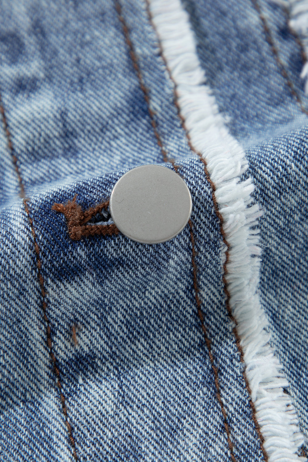 Long Sleeve Denim and Flannel Button-down Jacket