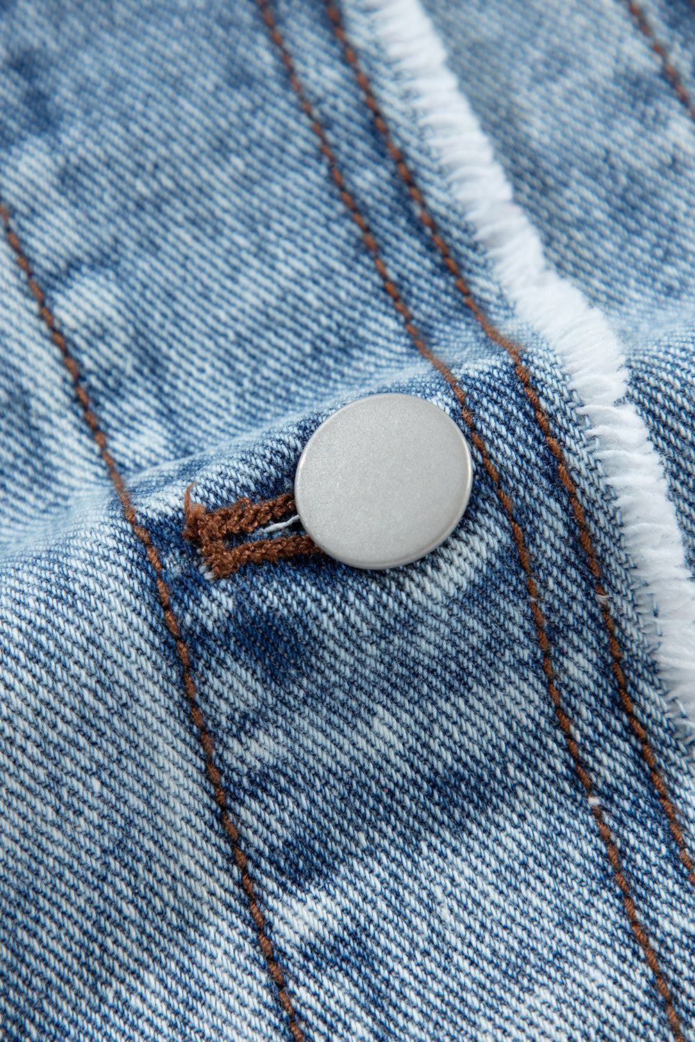 Long Sleeve Denim and Flannel Button-down Jacket