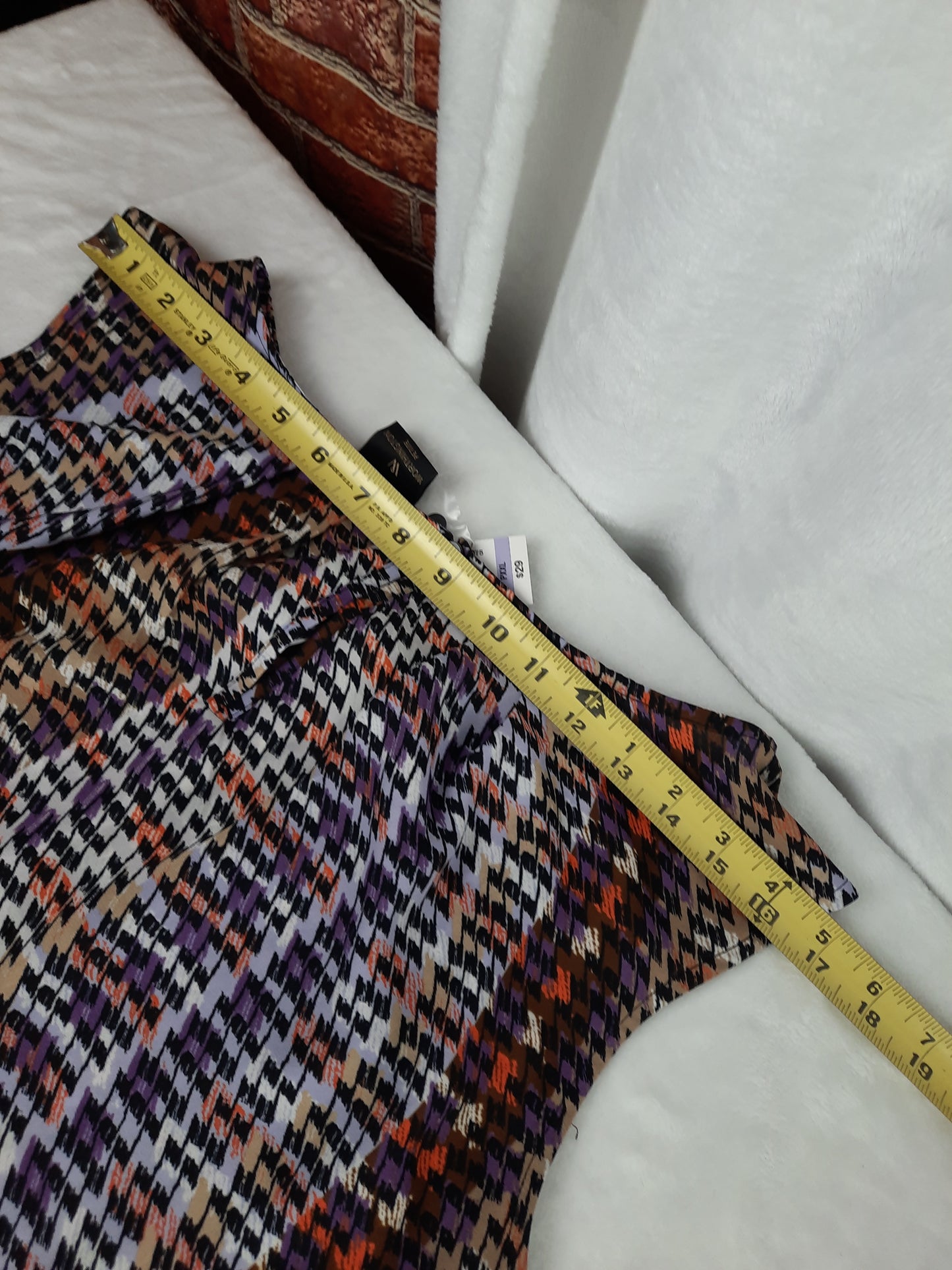 Worthington Sleeveless Top Blouse SizePXXL Multicolor Geometric Print