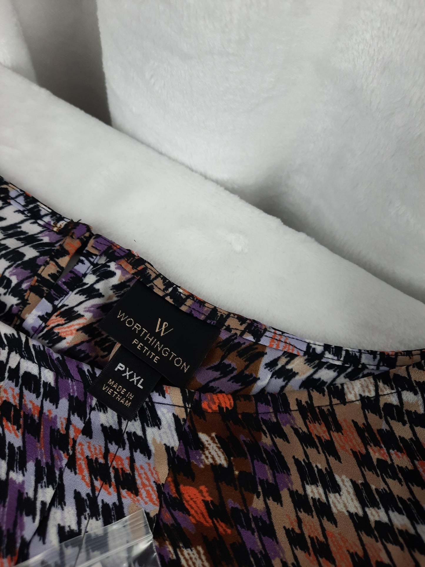 Worthington Sleeveless Top Blouse SizePXXL Multicolor Geometric Print