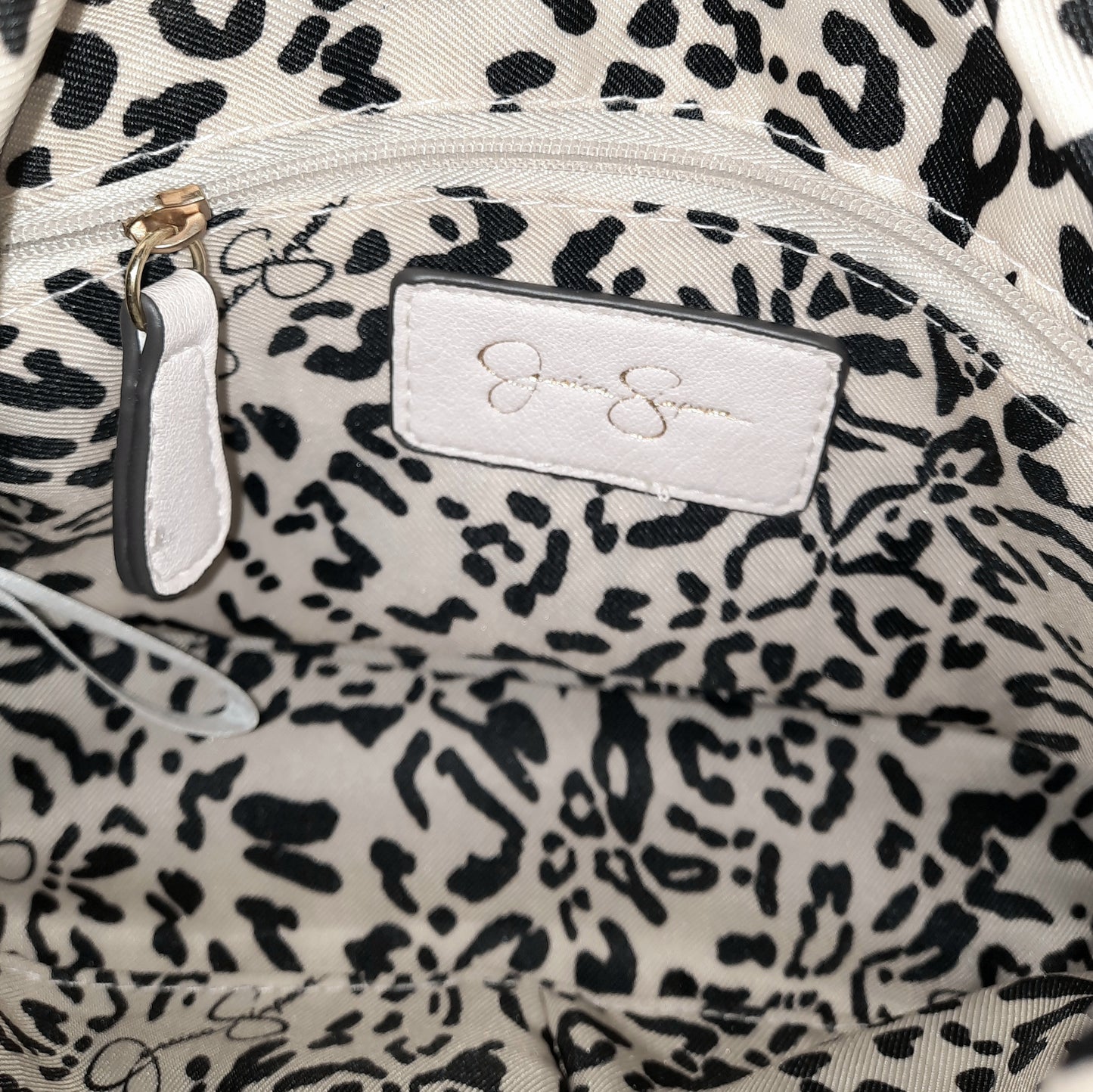 Jessica Simpson White Studded Satchel bag