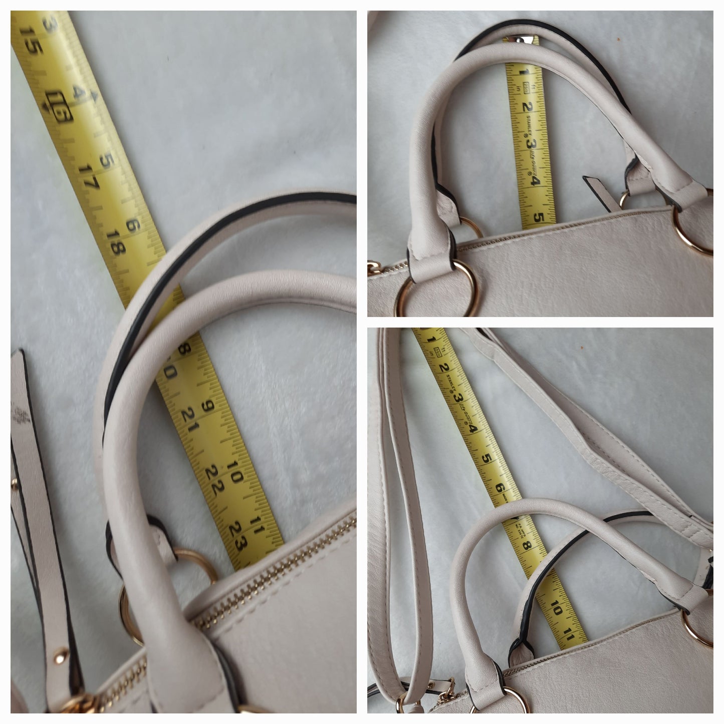 Jessica Simpson White Studded Satchel bag