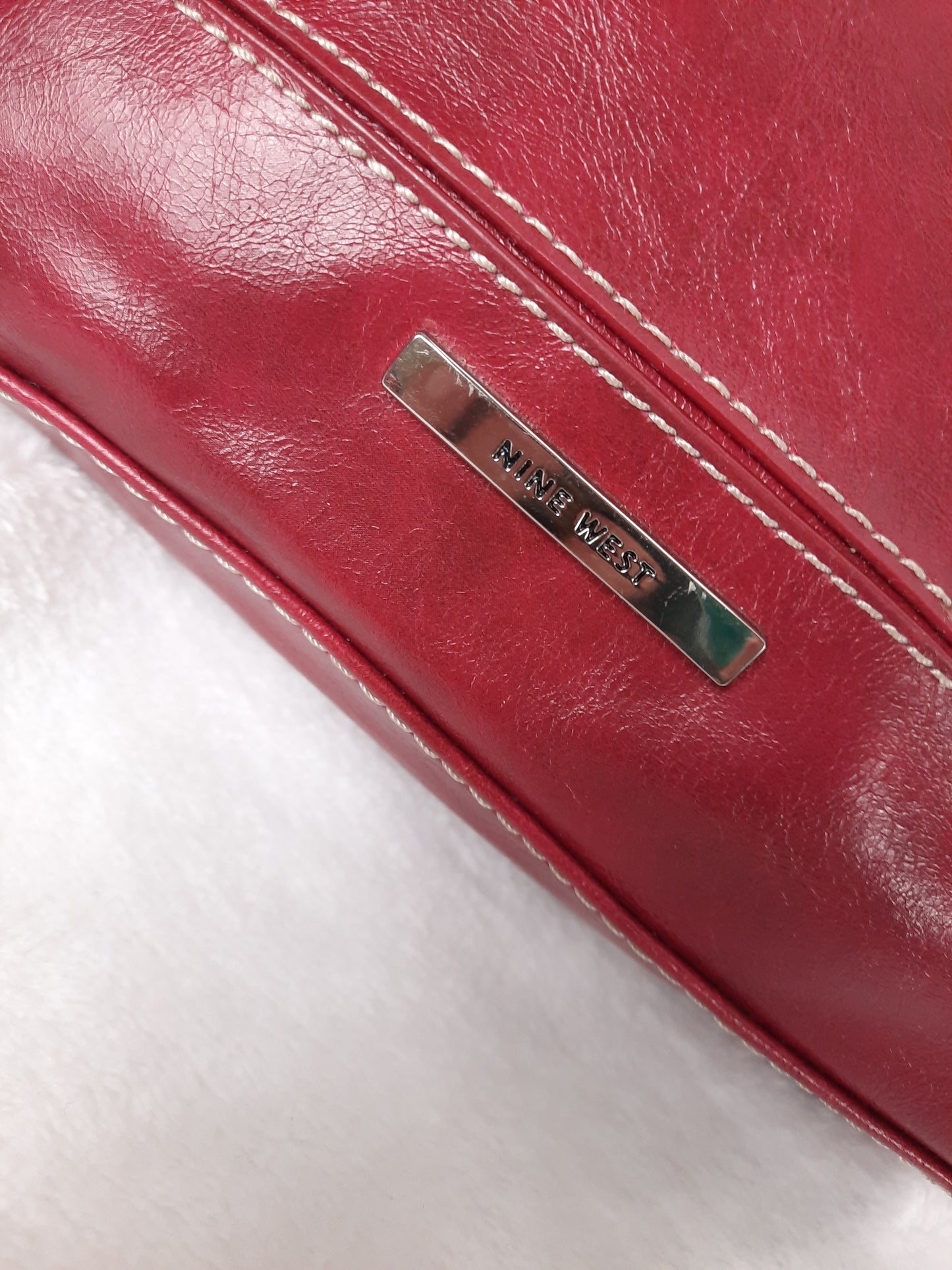 Nine West Red FACTORY DISTRESSED Crossbody NWOT