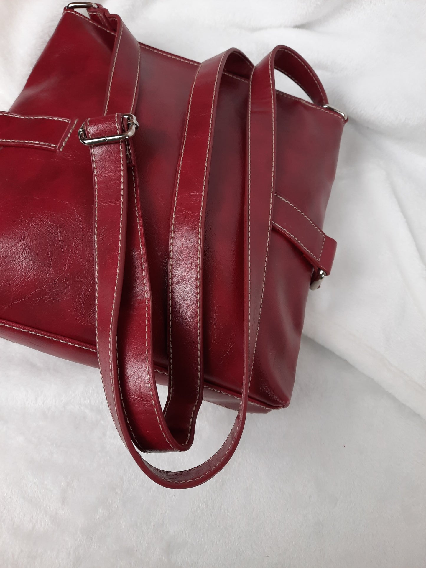 Nine West Red FACTORY DISTRESSED Crossbody NWOT