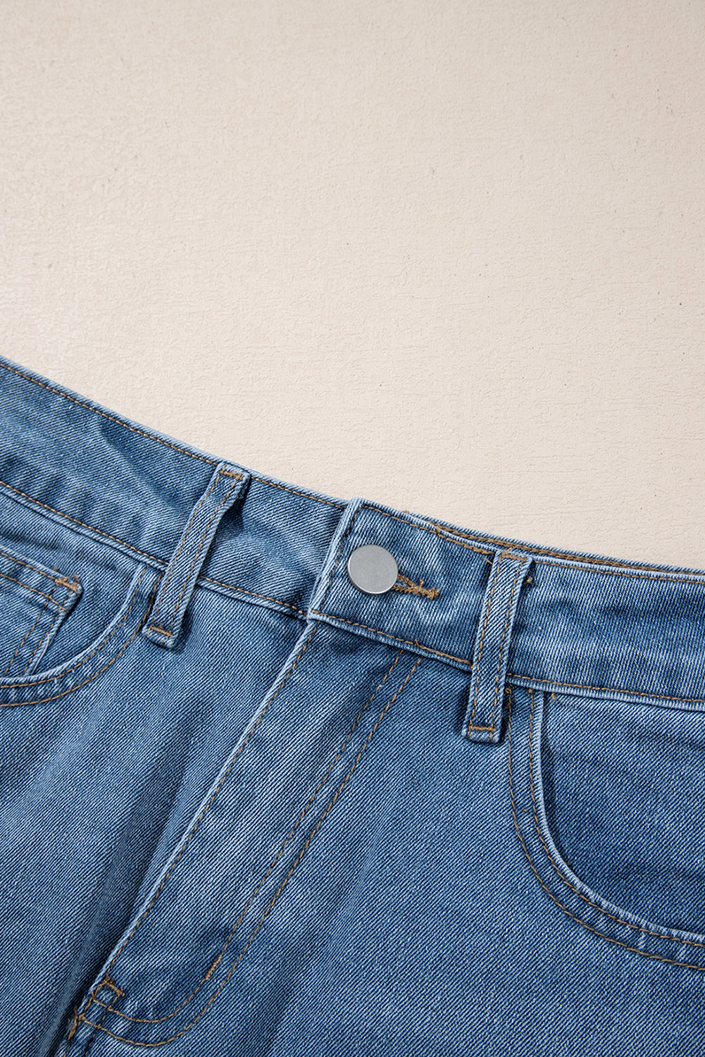 High Rise Denim Blue Jean Midi Skirt