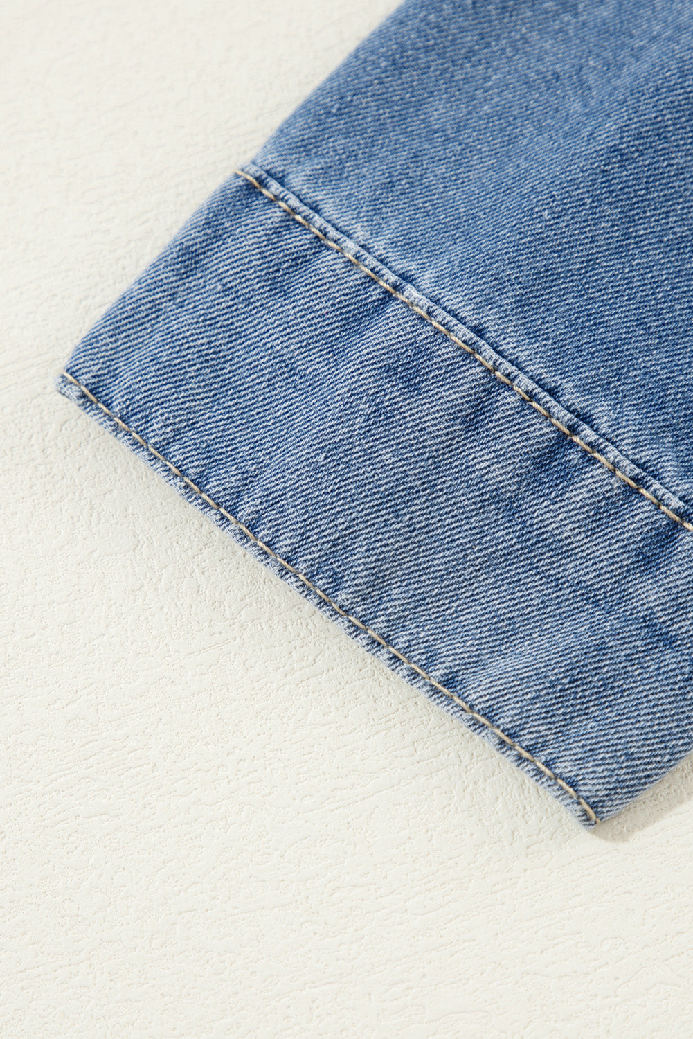 Long Sleeve Button-down Denim Blue Jean Shirt