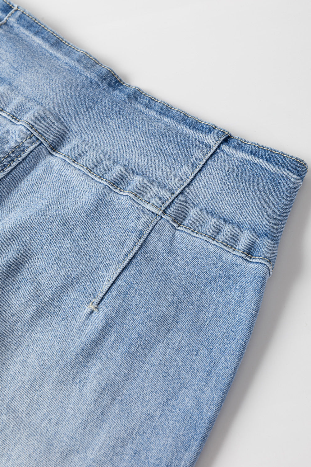 High Rise Factory Faded Boot Cut Denim Blue Jeans