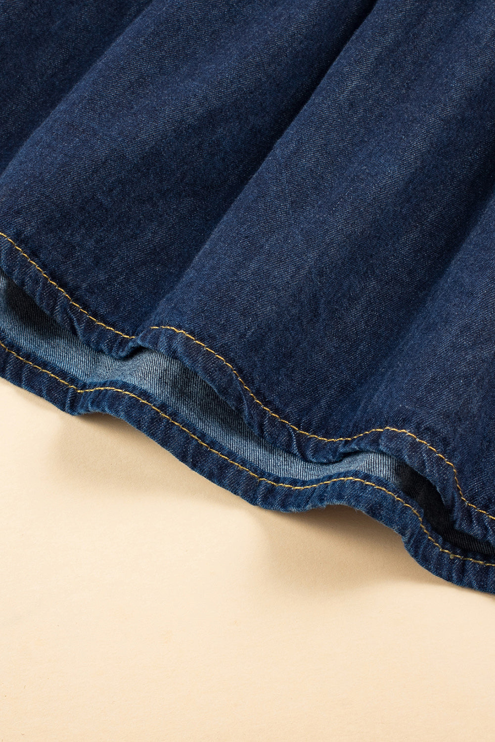 Sleeveless Chambray Cotton Denim Blue Jean Maxi Dress