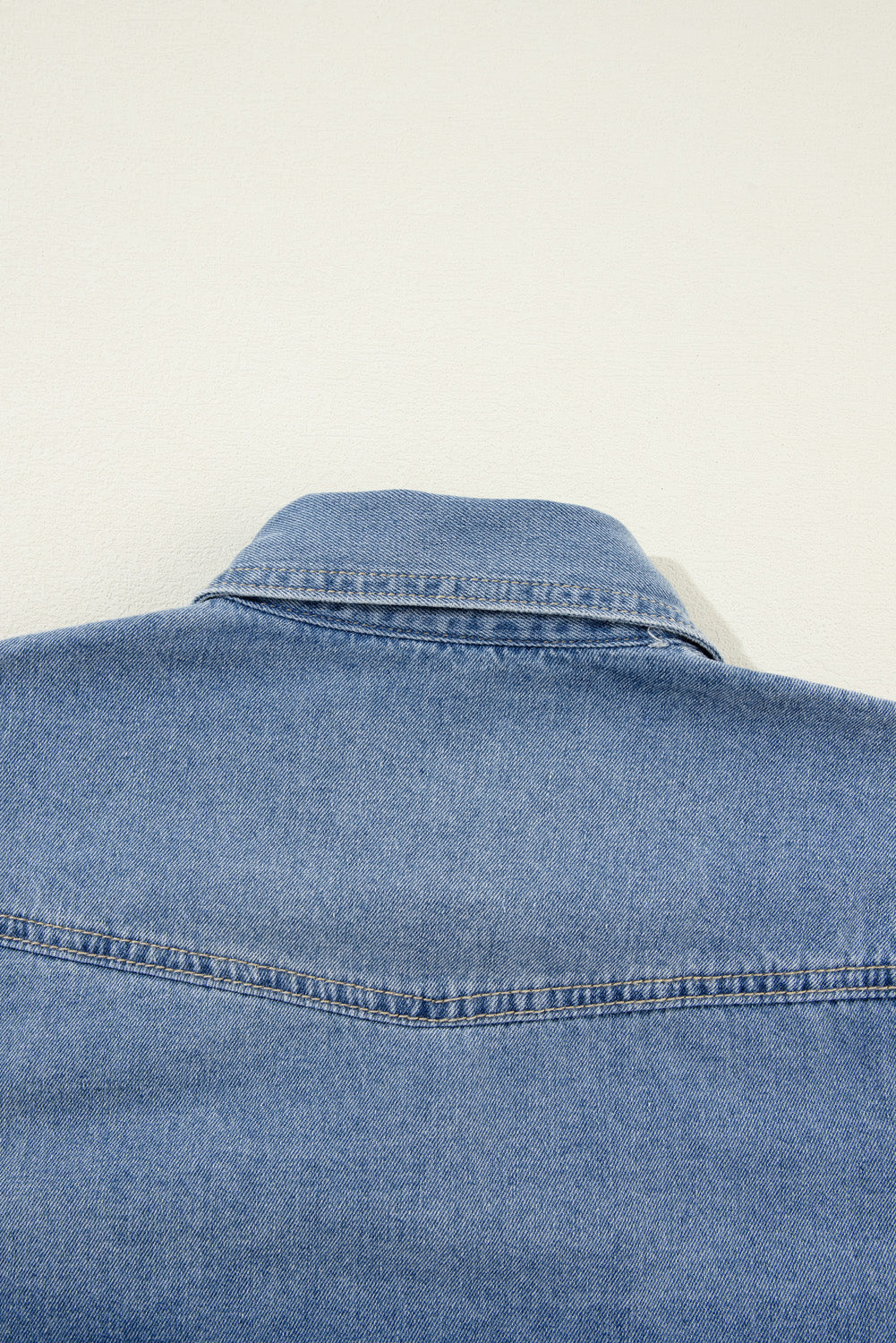Long Sleeve Button-down Denim Blue Jean Shirt