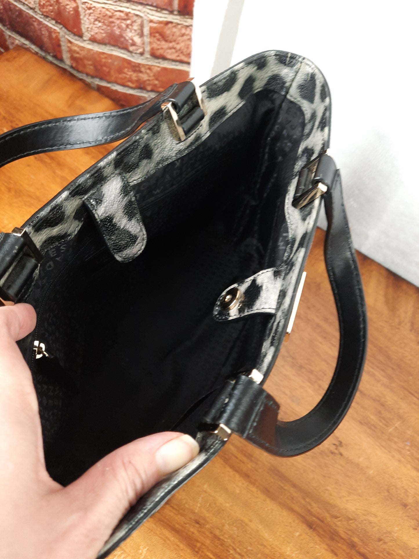 Kate Spade Grant Street Grainy Leopard Print Crossbody Bag