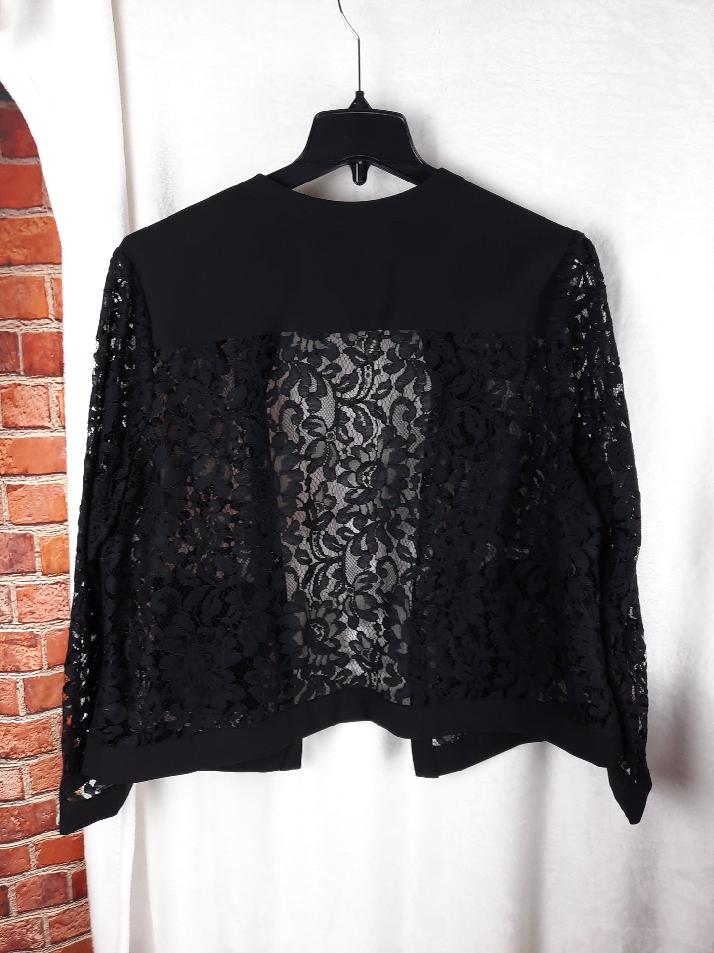 Alfani Allover Lace Shrug Open Front Jacket Size L