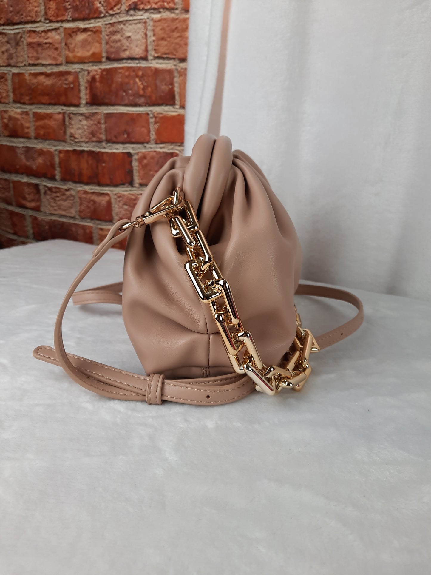 Madison West Beige Evening Crossbody bag