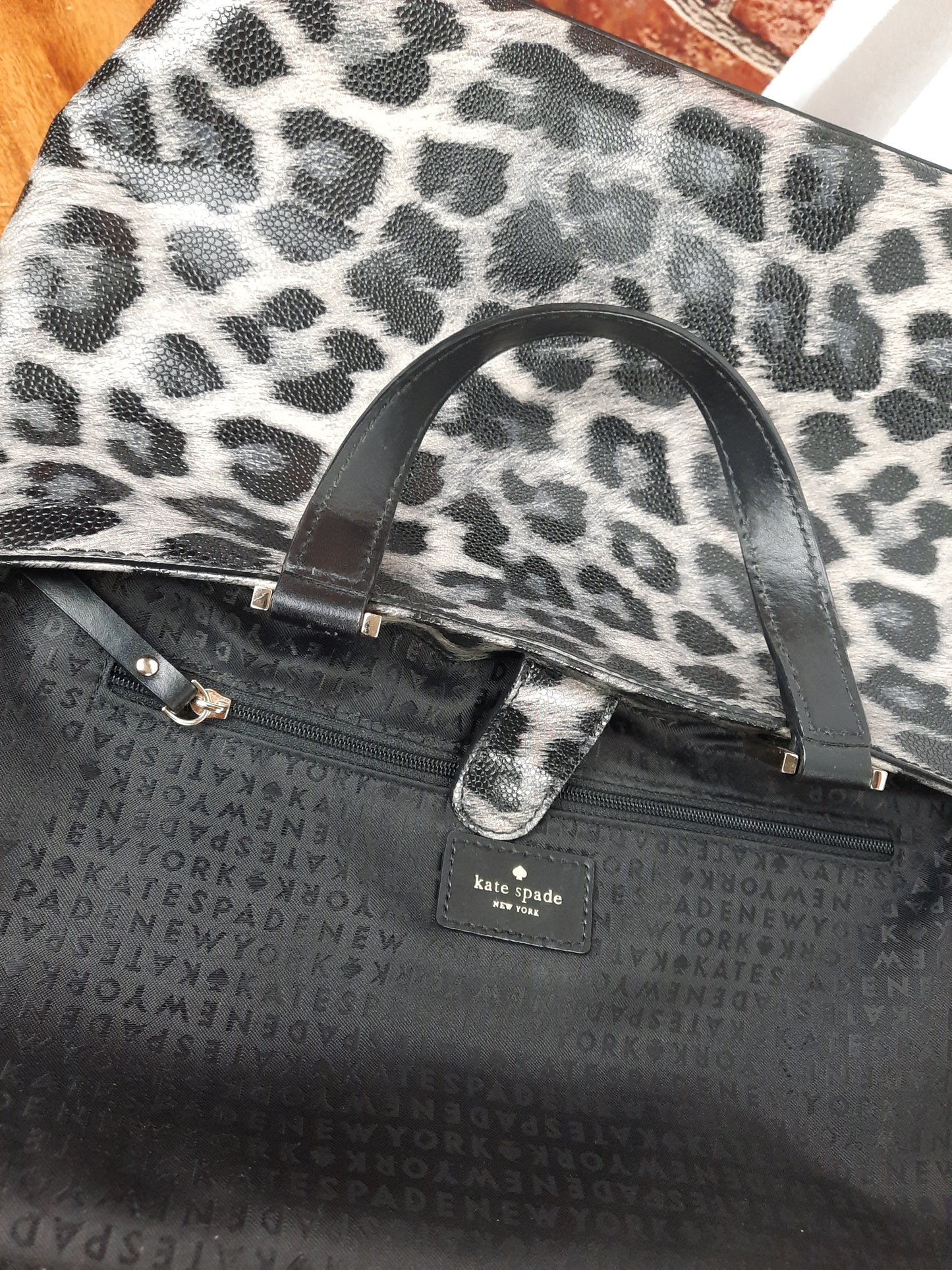 Kate Spade Grant Street Grainy Leopard Print Crossbody Bag