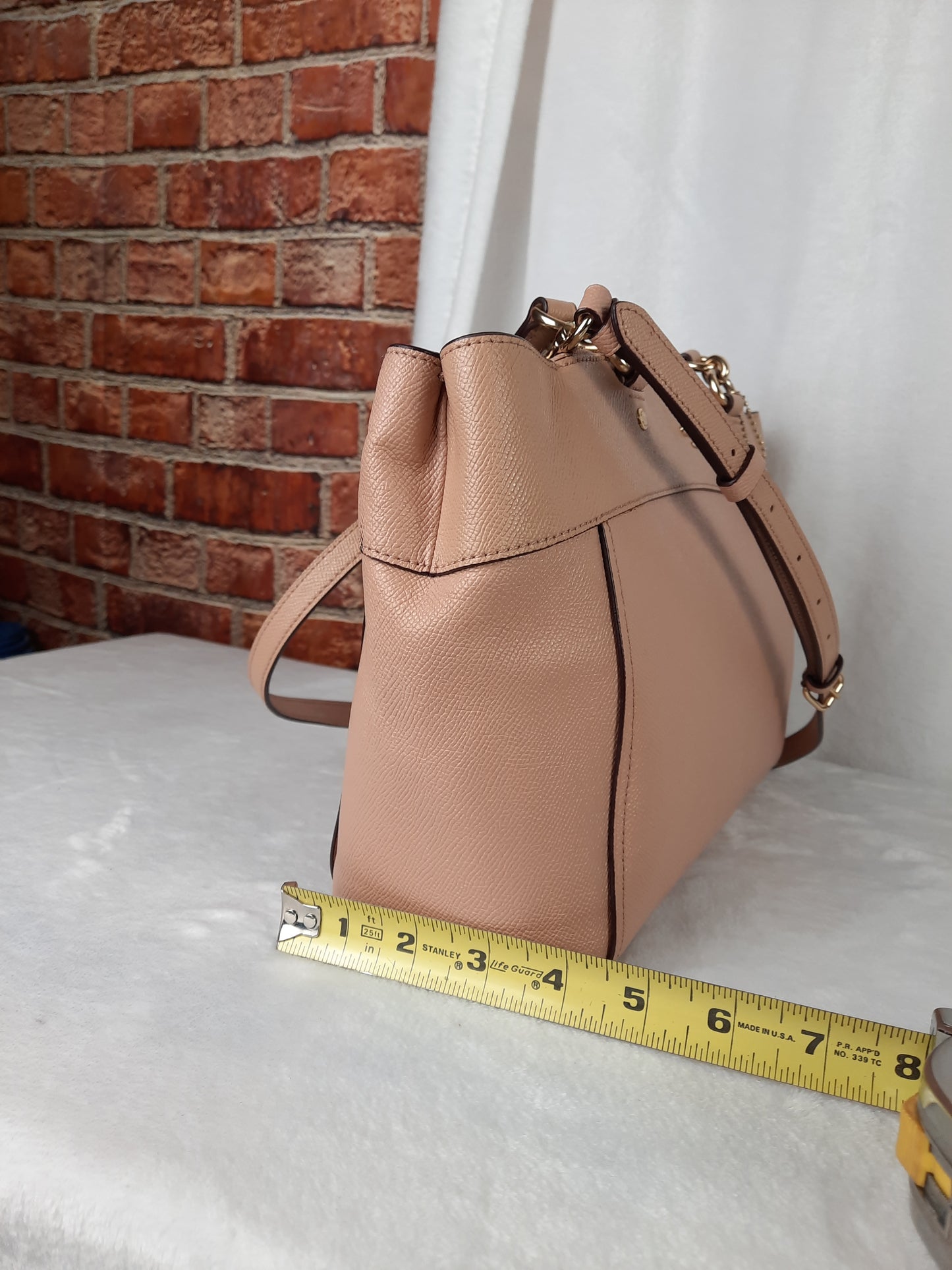 Coach Genuine Leather Brooke Carryall Shoulder Bag