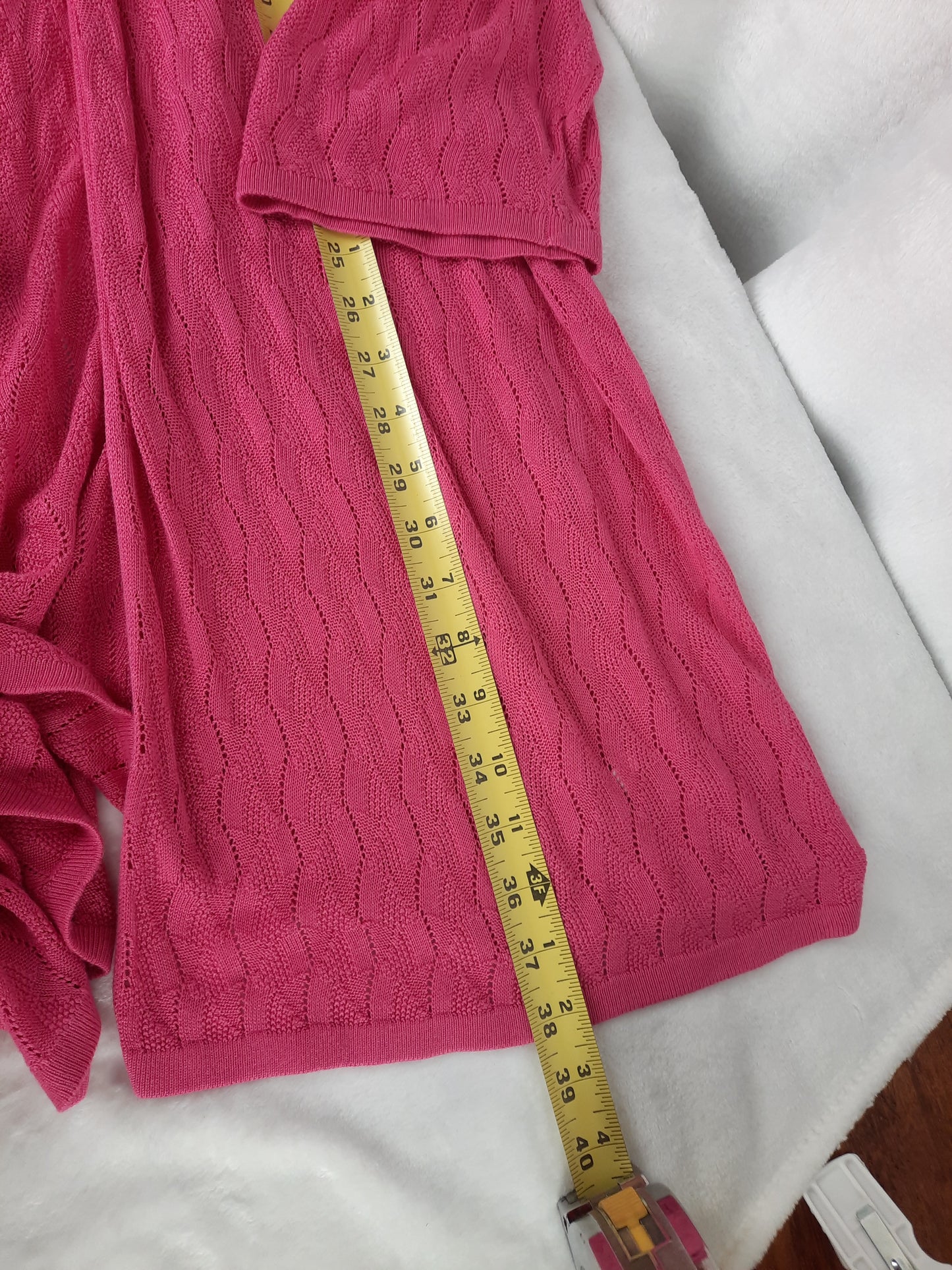 Catherine Malandrino Pink Open Front Cardigan Sweater