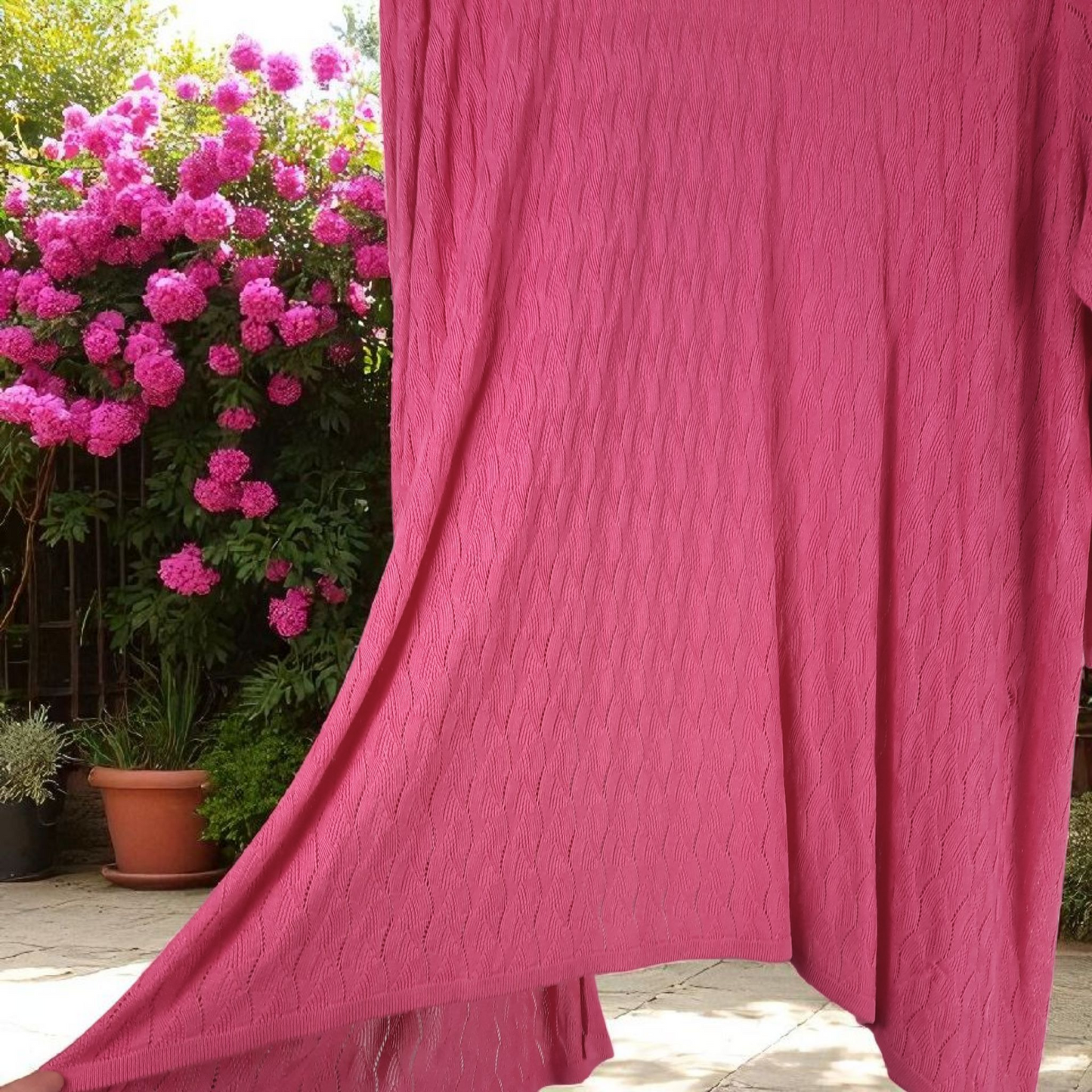 Catherine Malandrino Pink Open Front Cardigan Sweater