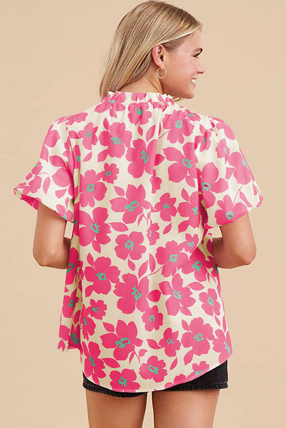 Short Sleeve Floral print Top