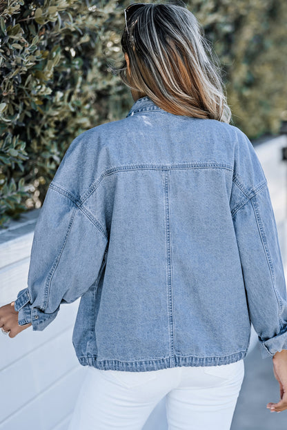 Long Sleeve Button-down Denim Jean Jacket