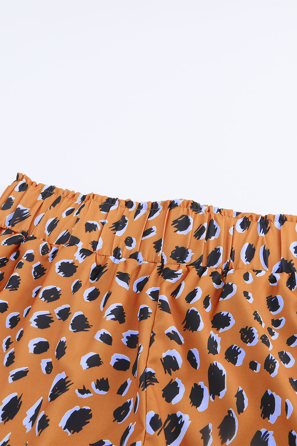 High Rise Leopard Print Casual Shorts