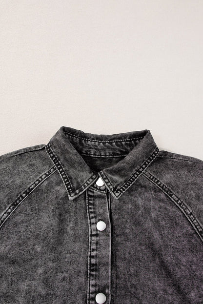 1/2 Sleeve Button-down Denim Jean Dress