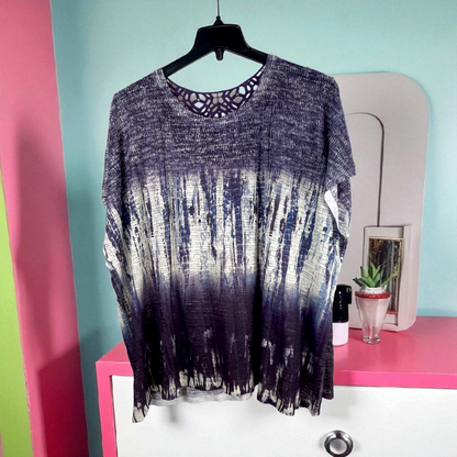 Christopher & Banks Purple Tie-Dye Women's Top