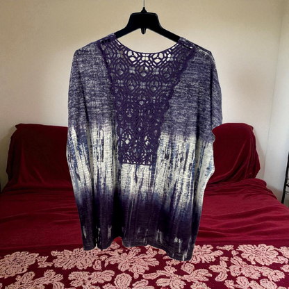 Christopher & Banks Purple Tie-Dye Women's Top