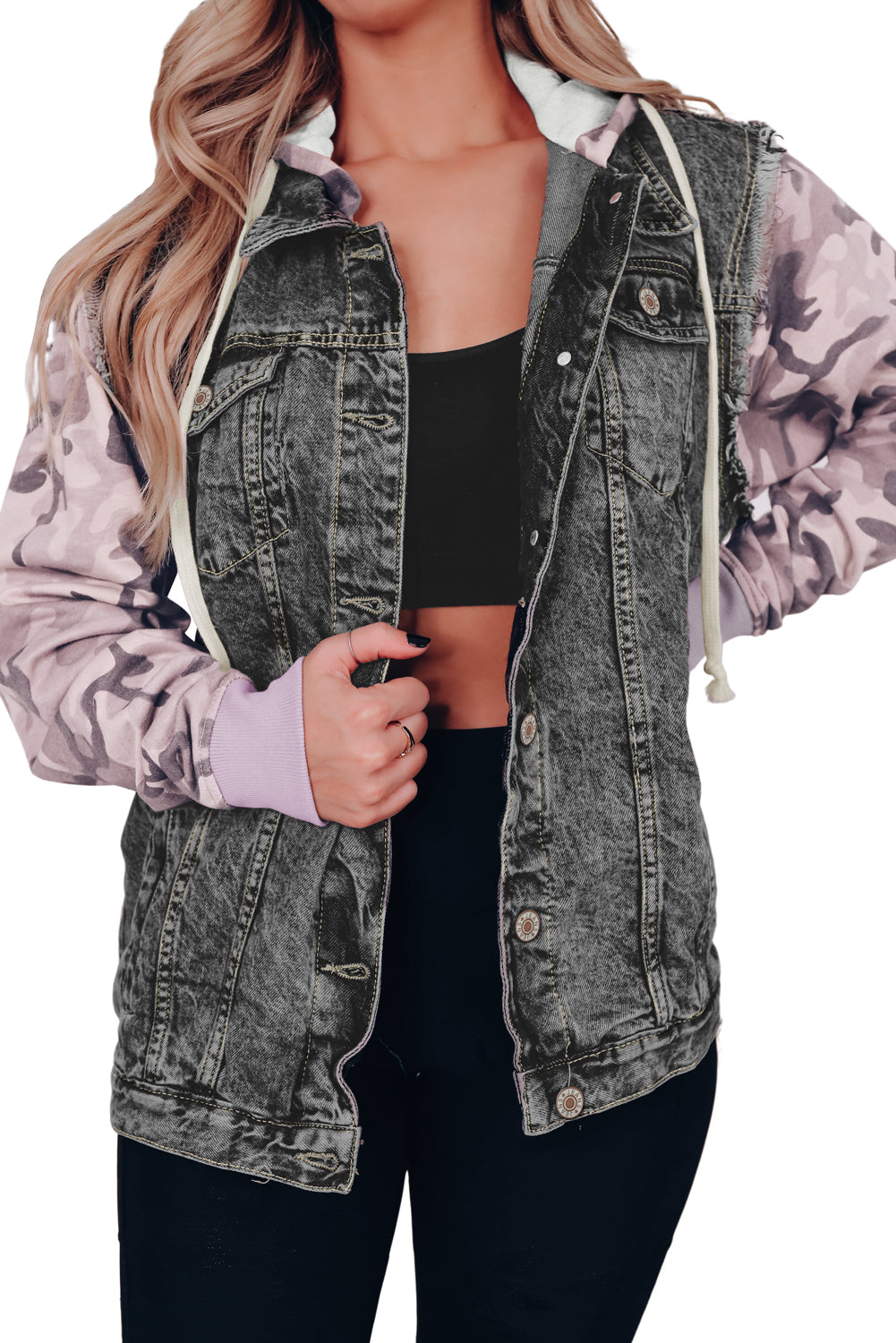 Long Sleeve Button-down Denim Jean Jacket