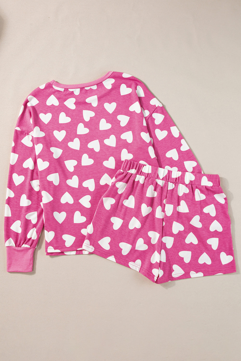 Long Sleeve Two-piece Pajama Shorts Set