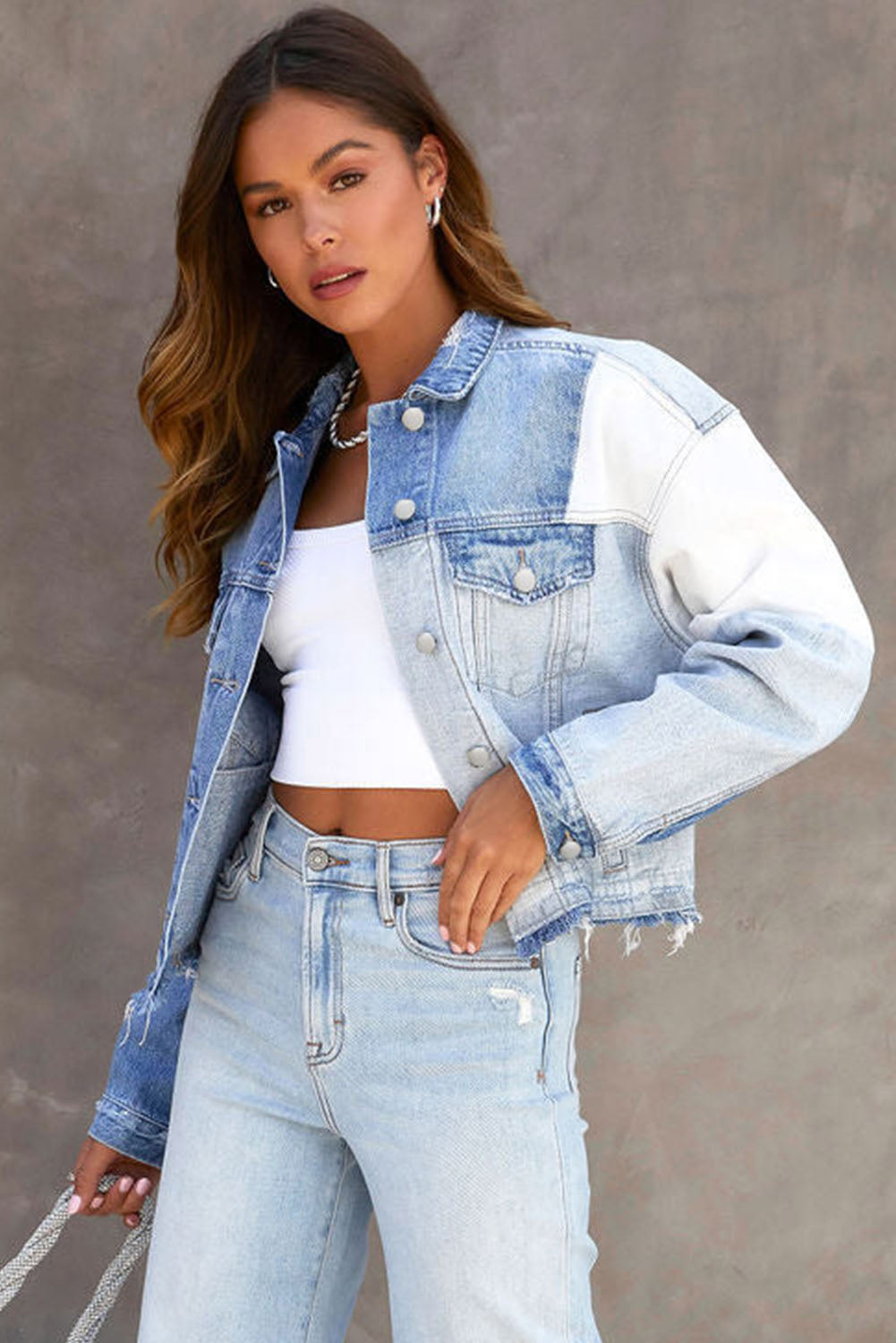 Button-down Denim Blue Jean Jacket