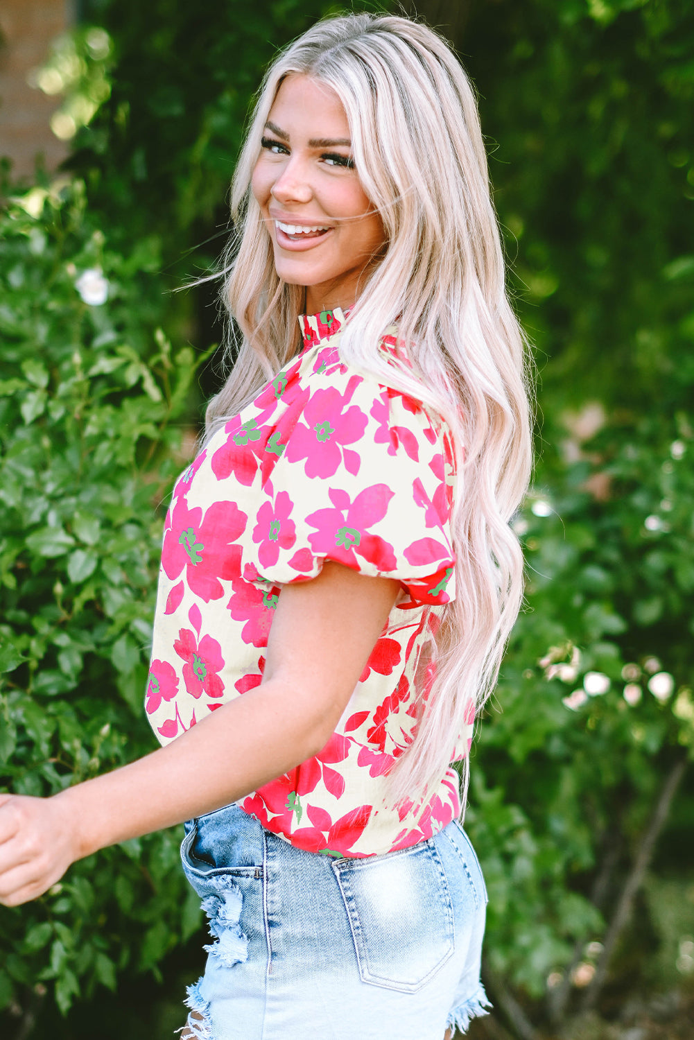 Short Sleeve Floral print Top