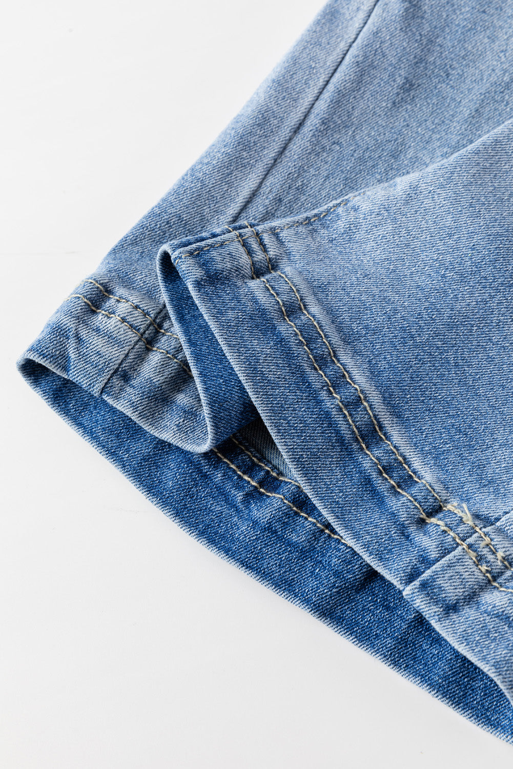 High Rise Factory Faded Boot Cut Denim Blue Jeans