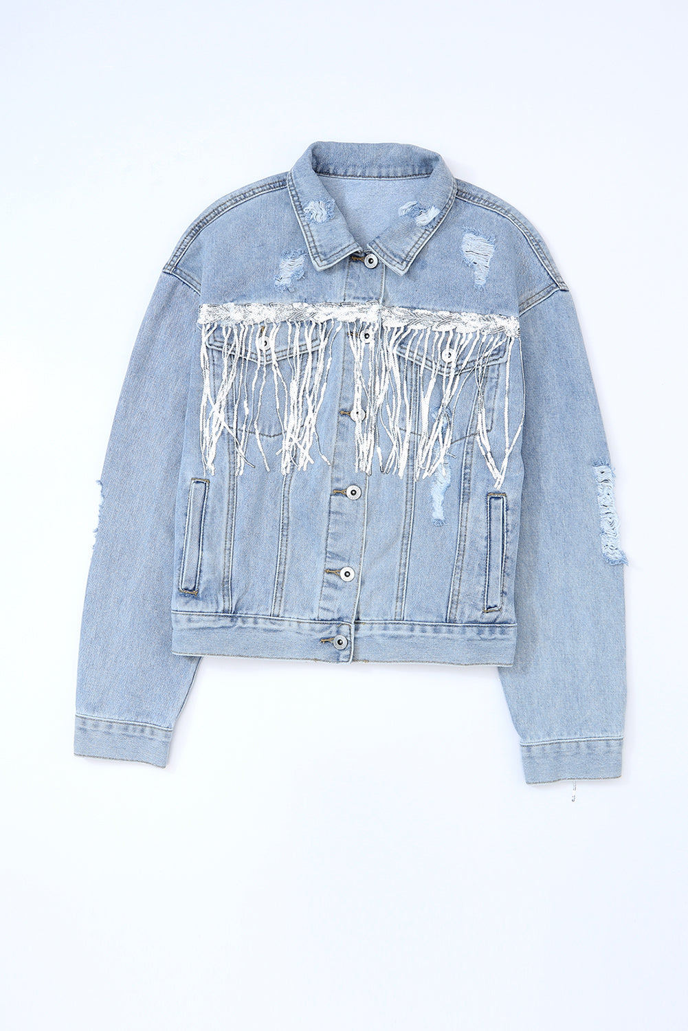 Long Sleeve Button-down Denim Jean Jacket