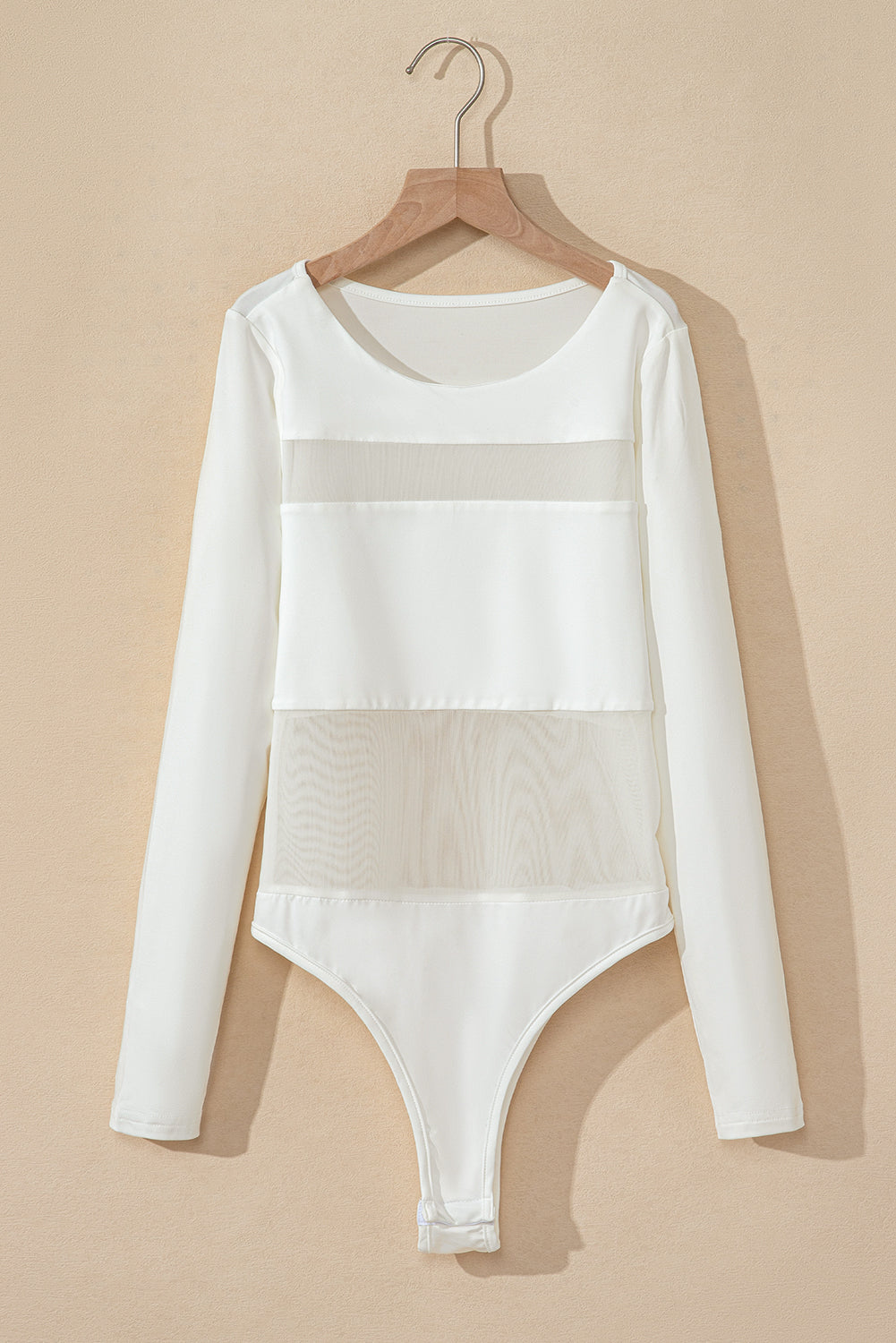 Long Sleeve Sheer White Bodysuit