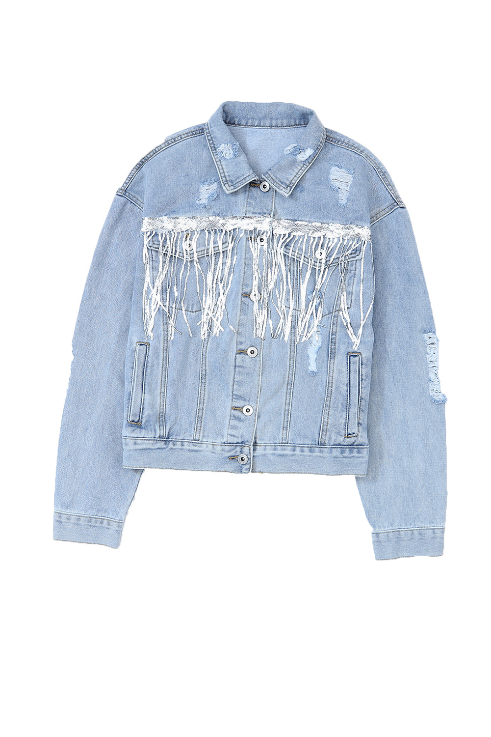 Long Sleeve Button-down Denim Jean Jacket