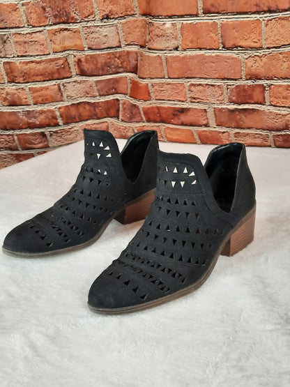 Fergalicious Faux Suede Cut-out Booties