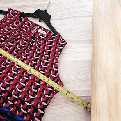 Calvin Klein Sleeveless Geometric Print Top