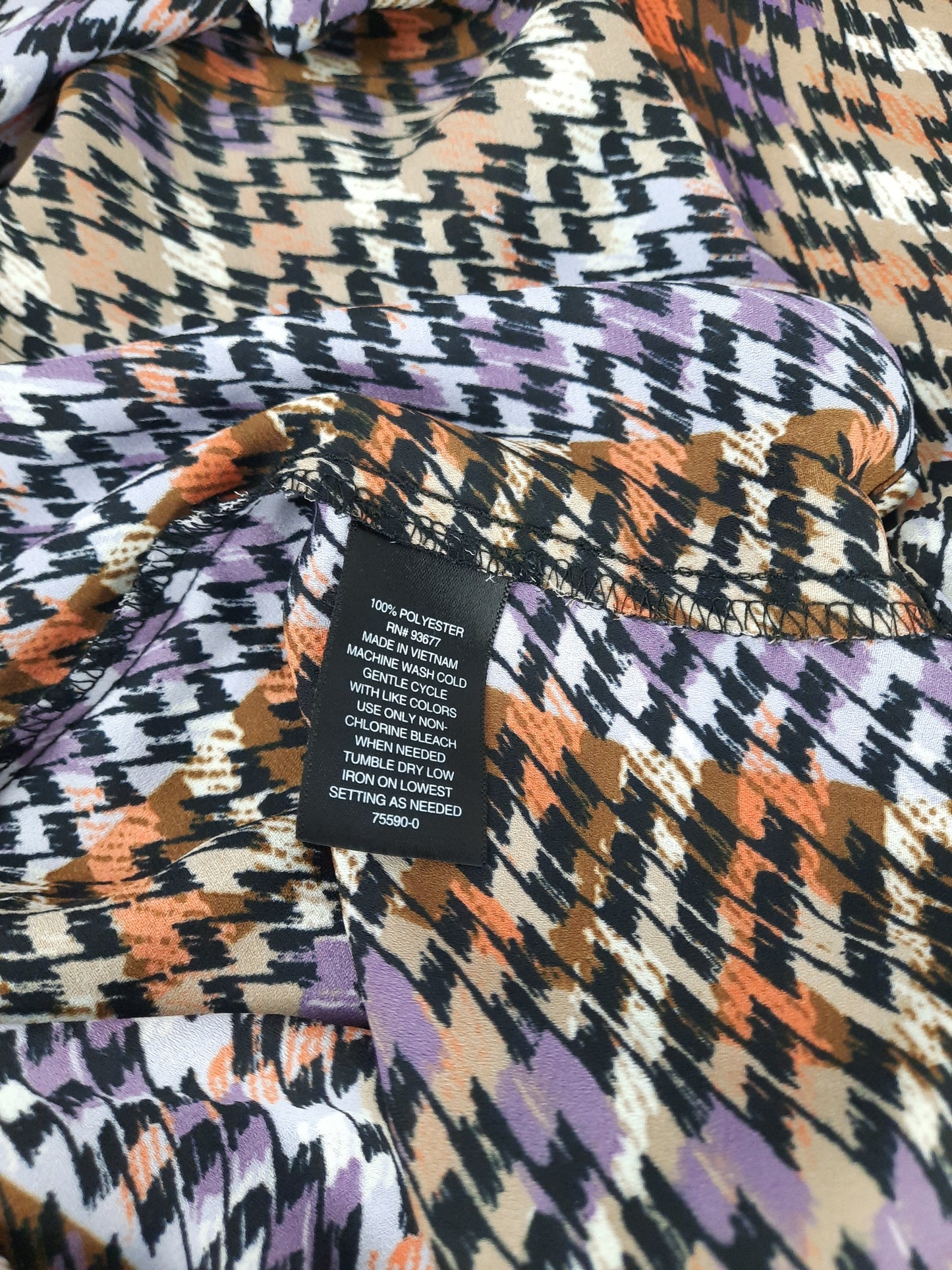 Worthington Sleeveless Top Blouse SizePXXL Multicolor Geometric Print
