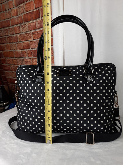 Kate Spade NY Black & White Polka-Dot Laptop Bag