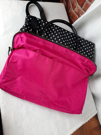 Kate Spade NY Black & White Polka-Dot Laptop Bag