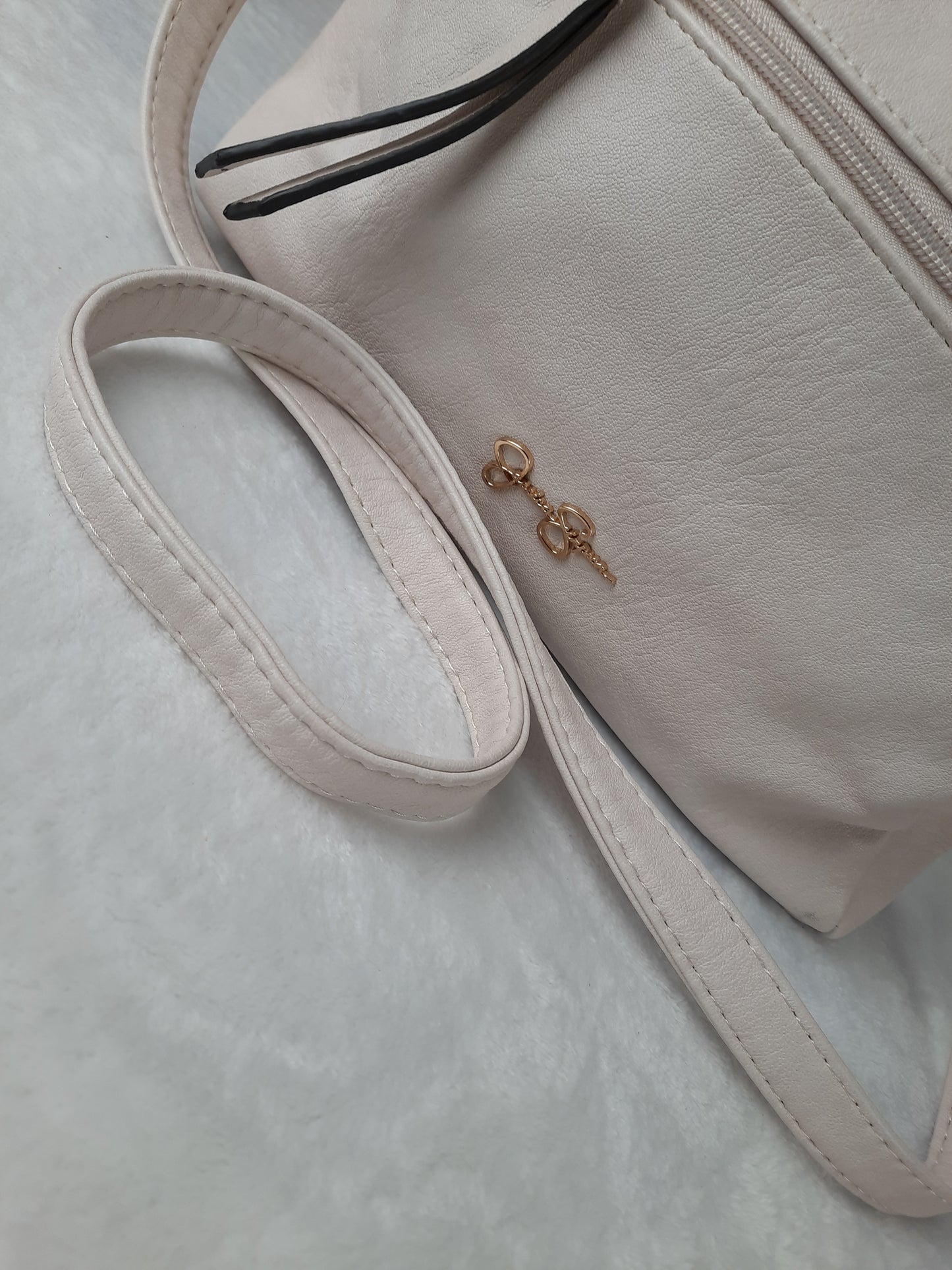 Jessica Simpson White Studded Satchel bag
