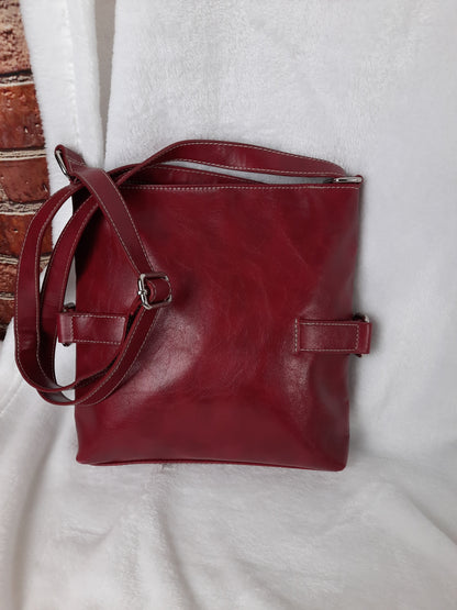 Nine West Red FACTORY DISTRESSED Crossbody NWOT