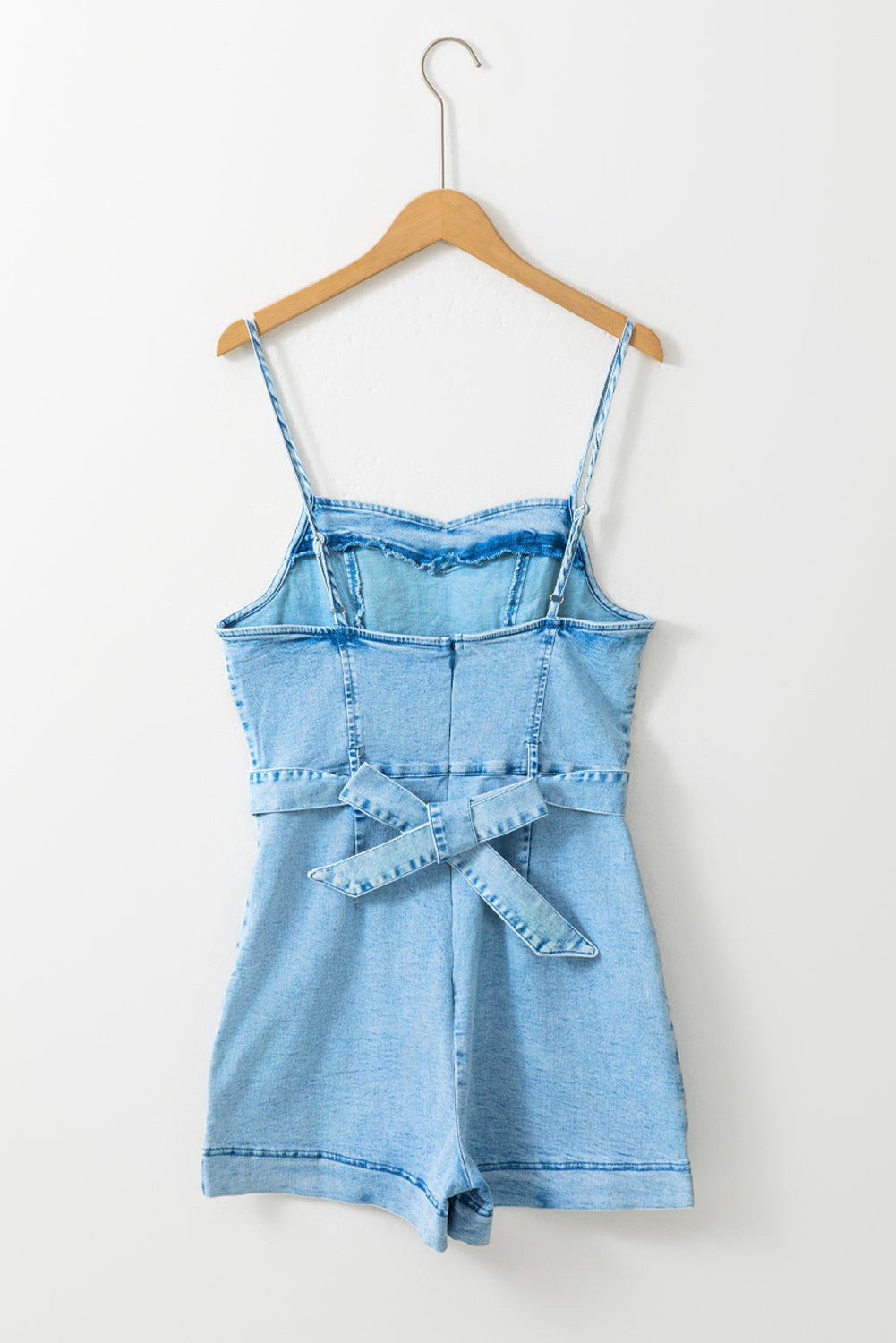 Sleeveless Denim Blue Jean Romper