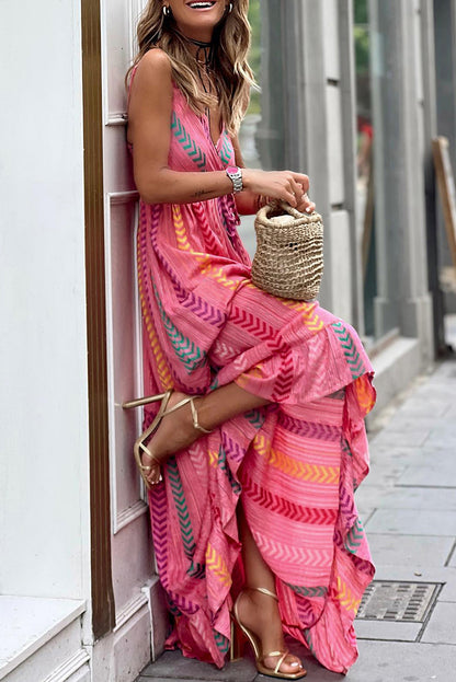 Sleeveless V-neck Maxi Dress