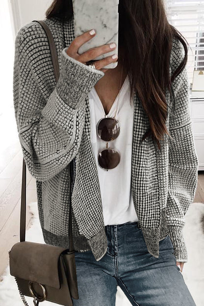 Long Sleeve Oversized Open Front Cardigan Sweater