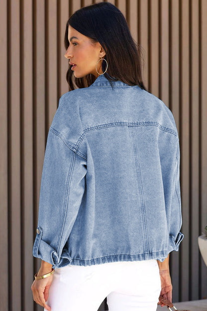 Long Sleeve Button-down Denim Jean Jacket