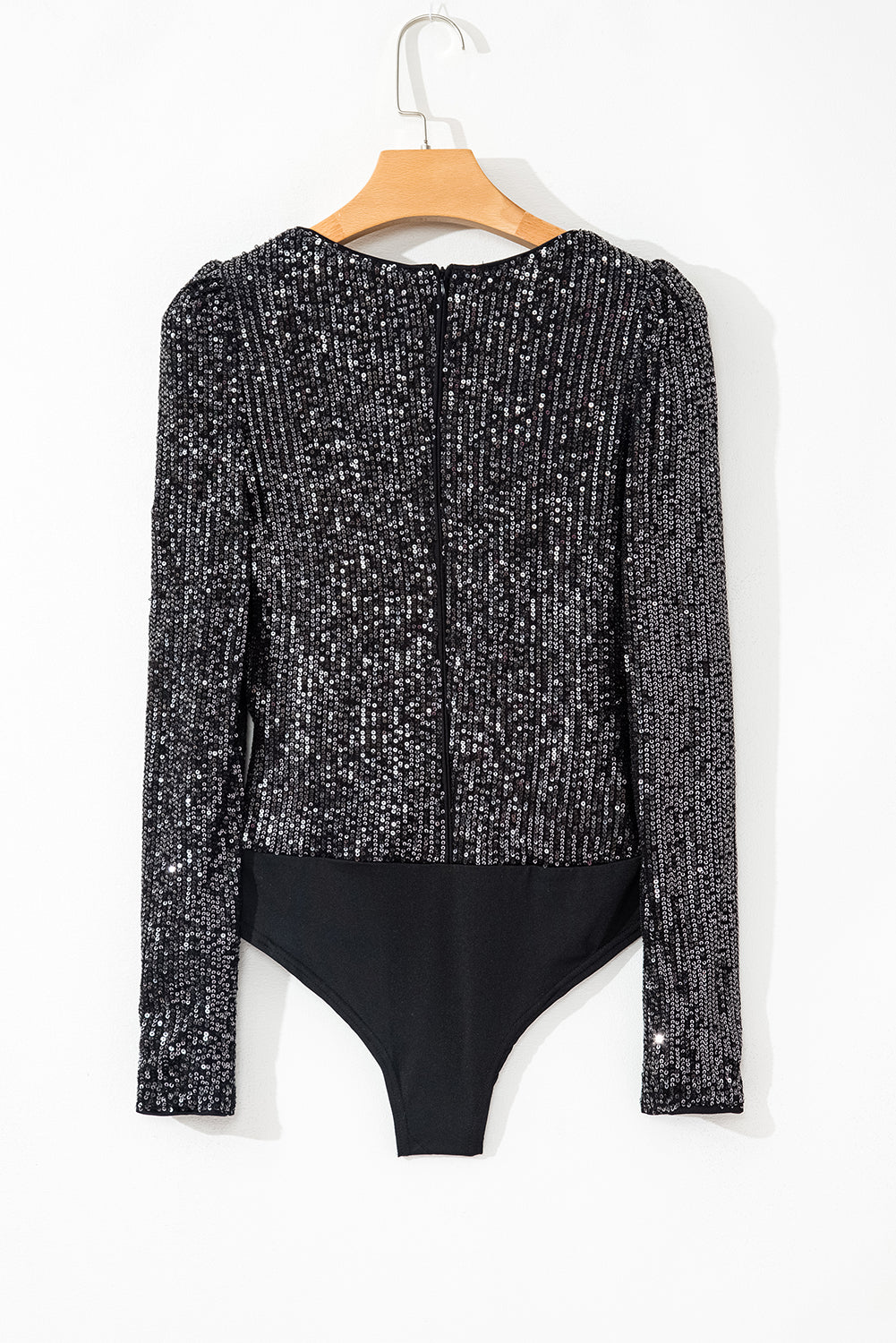 Long Sleeve V-neck Sequin Bodysuit