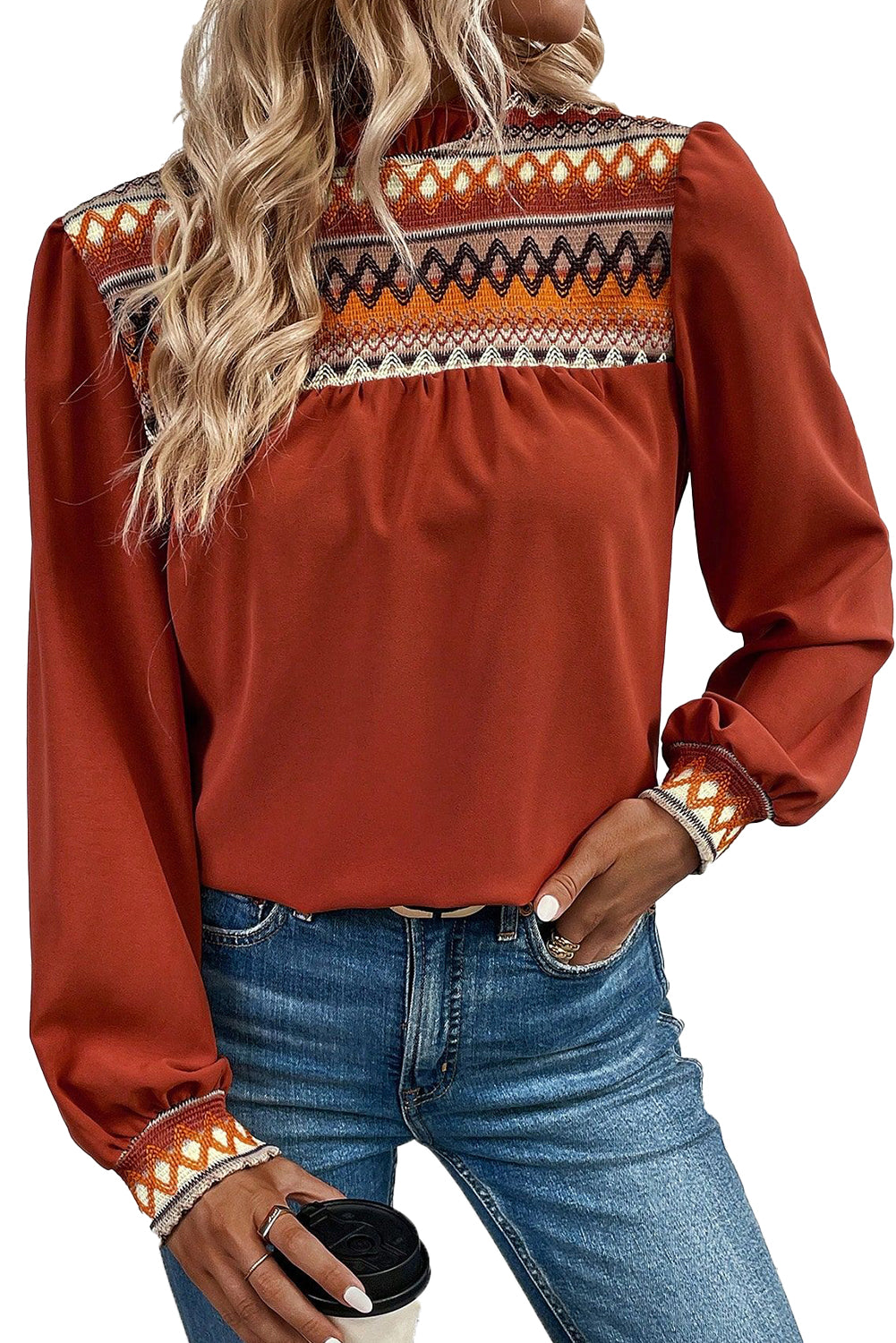 Long Sleeve Mock Neck Top